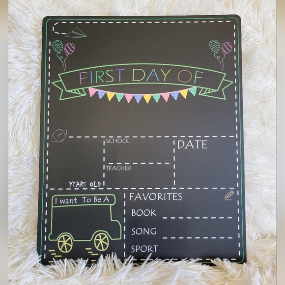 First and Last day of school chalkboard sign Fall Summer Back To School Kids - Picture 2 of 5